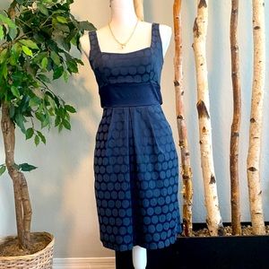 Jodi Kristopher Navy Polka Dot Dress NWOT